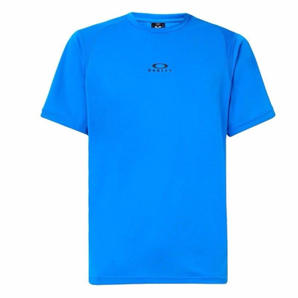 Oakley Wicking Tee Shirt Reflective Active Wear Short Sleeve Blue